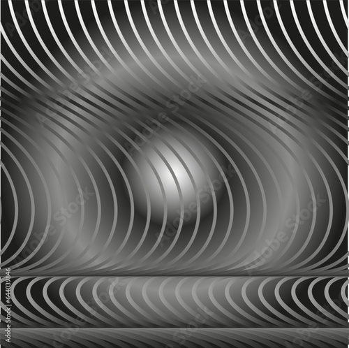Wavy lines over a sound subwoofer or resonator.