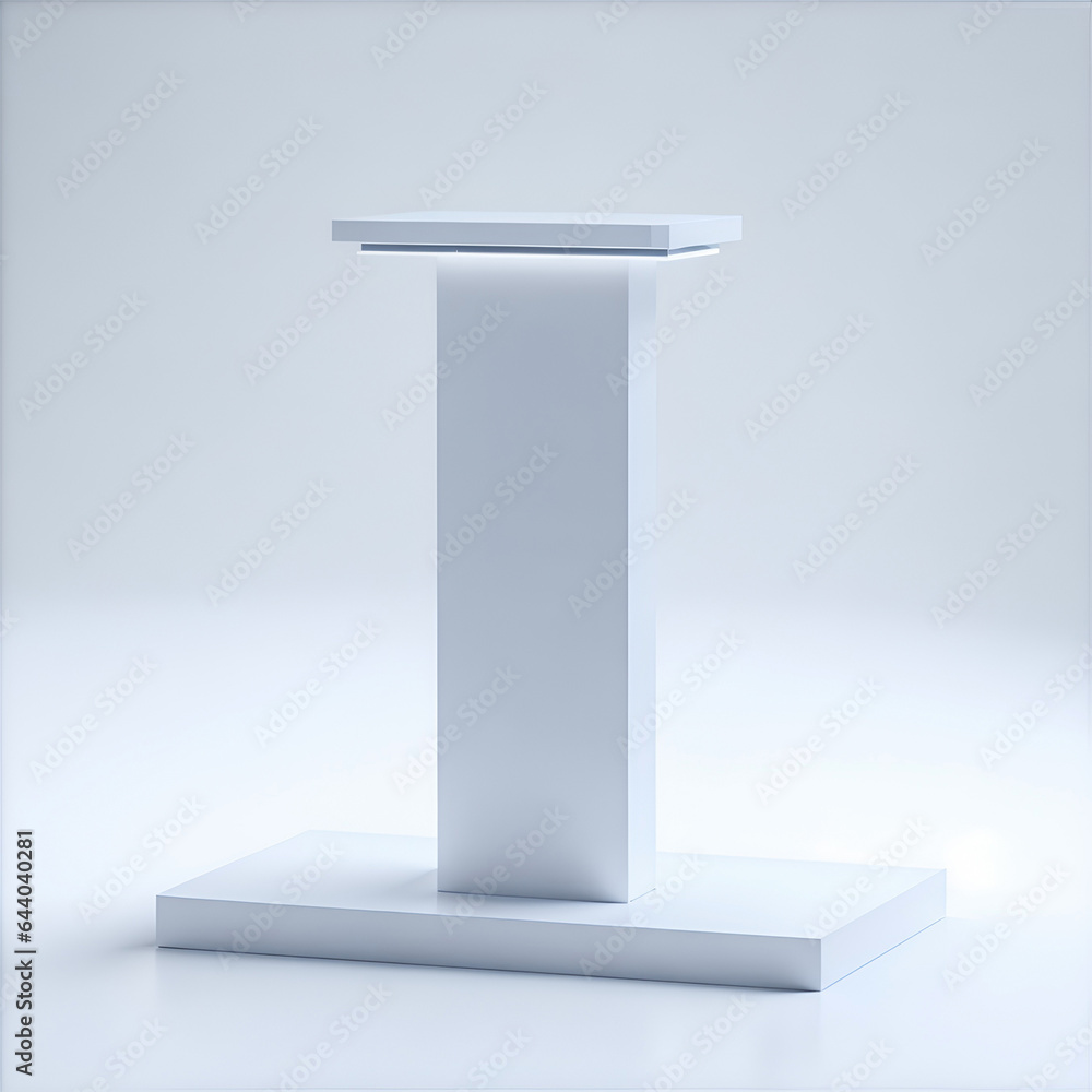 Versatile Product Display: Empty Podium and Stand Versatile Product Display: Empty Podium and Stand