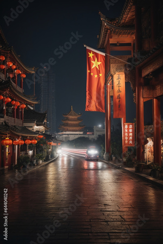 Road reaching chinese Tower