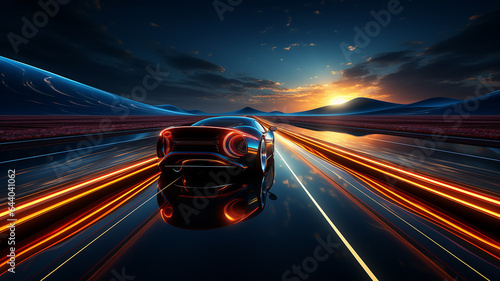 motion graphics movement blur tunnel corridor abstract view modern traffic information transport