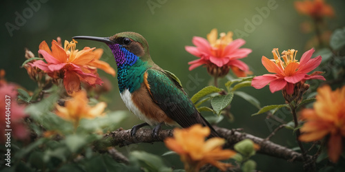 Colorful Kolibri in nature