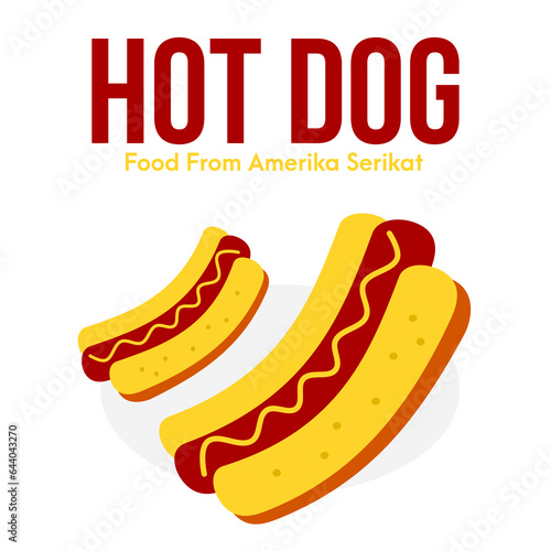 hotdog food poster with copy space for restaurant promotion