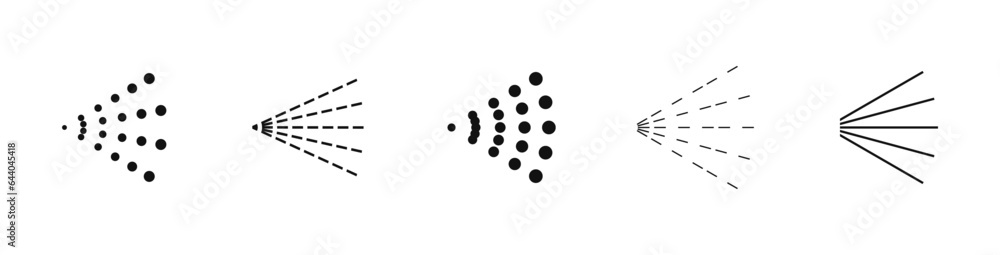 Spray Icons set. Spray steam icons. Spray with water, deodorant, perfume, aerosol, antiseptic and paint. Vector illustration. Spray Icons set. Spray steam icons. Spray with water, deodorant, perfume, aerosol, antiseptic and paint. Vector illustration.