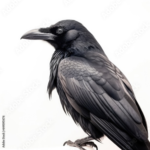 Tamaulipas crow bird isolated on white background.