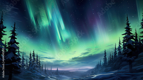 Celestial Wonders, the awe-inspiring beauty of the night sky, featuring stars, galaxies, and celestial phenomena like the Northern Lights. AI generative