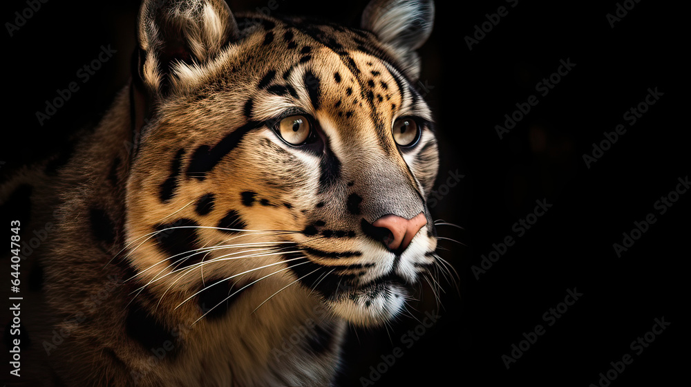 Fototapeta premium Endangered Species, endangered animals by photographing rare or threatened species, emphasizing the need for conservation. AI generative