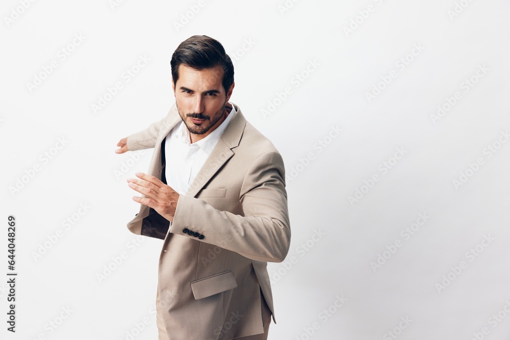 running man hand beige businessman business victory suit winner happy portrait running man hand beige businessman business victory suit winner happy portrait