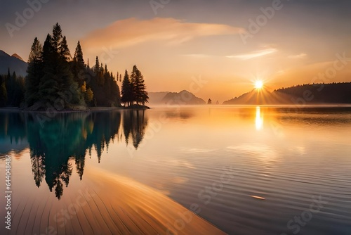 sunrise over the lake © Shabila