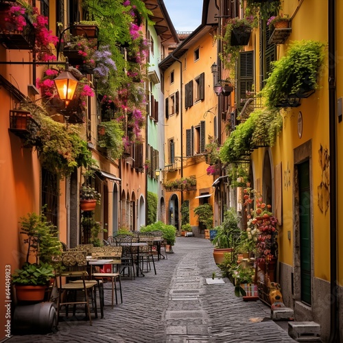 Hidden Gems of Milan: A Picturesque Alley with Colorful Facades and Local Artisans © stockphoto.universe