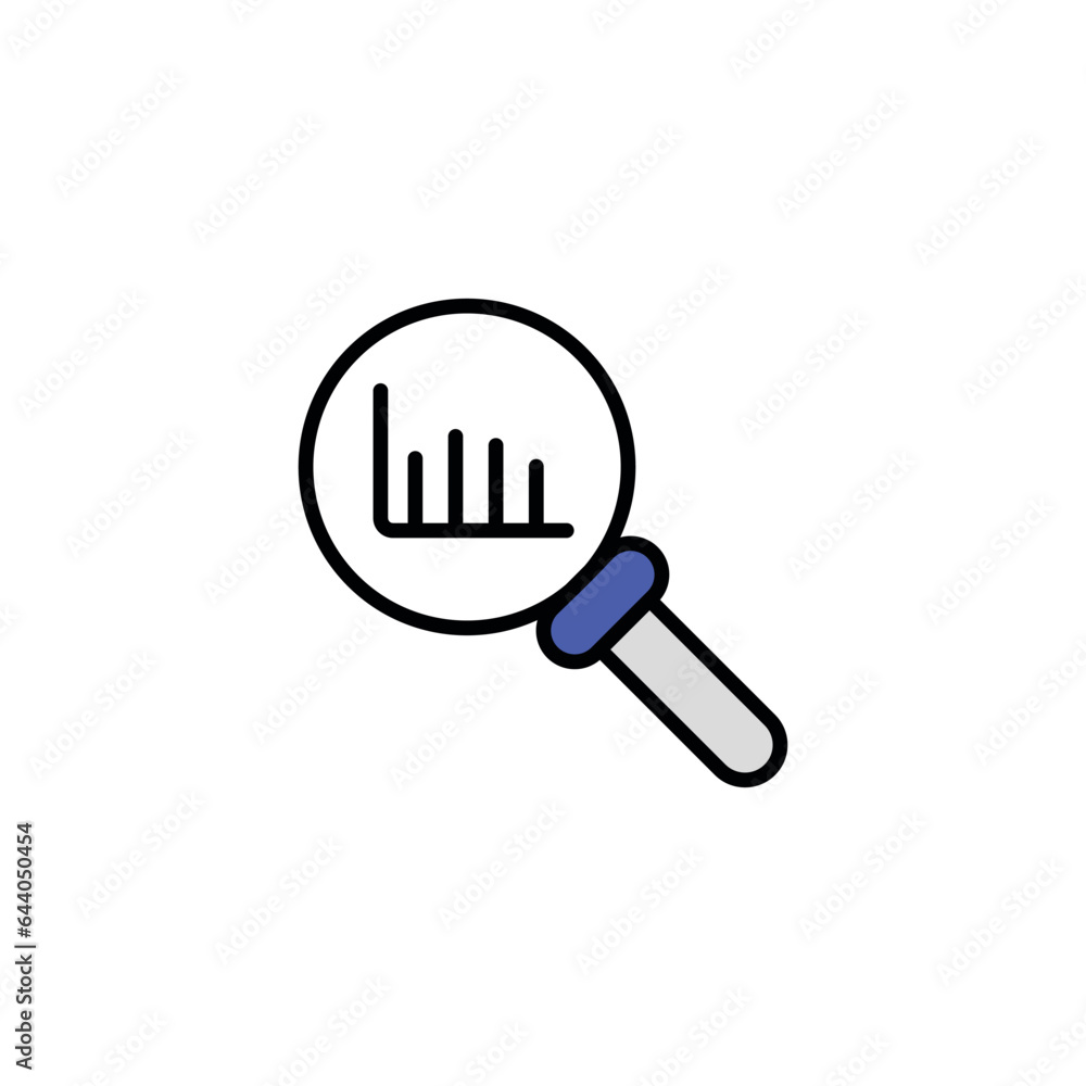 Analysing icon design with white background stock illustration Analysing icon design with white background stock illustration
