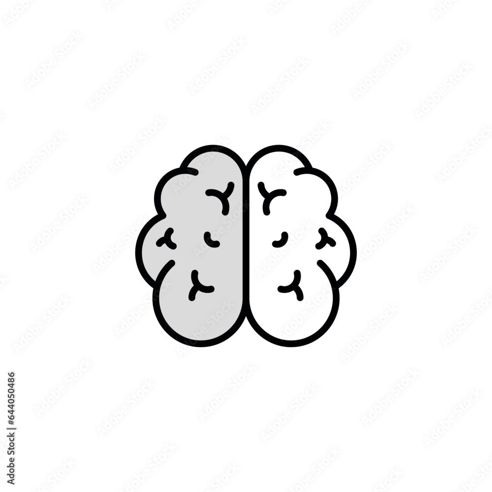 Obraz premium Human Brain icon design with white background stock illustration