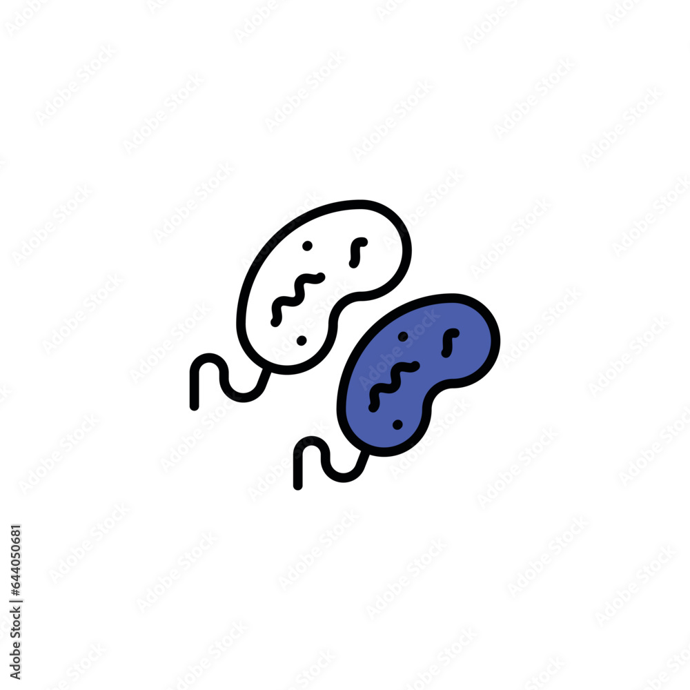 Bacteria icon design with white background stock illustration Bacteria icon design with white background stock illustration