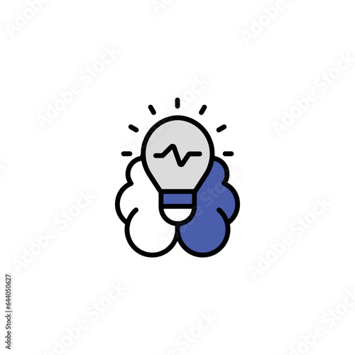 Brainstorming icon design with white background stock illustration