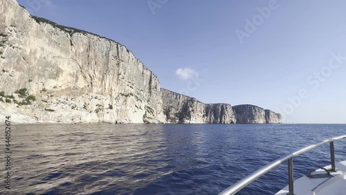 seen from the boat in the sea clear blue water in a mediterranean sea bay