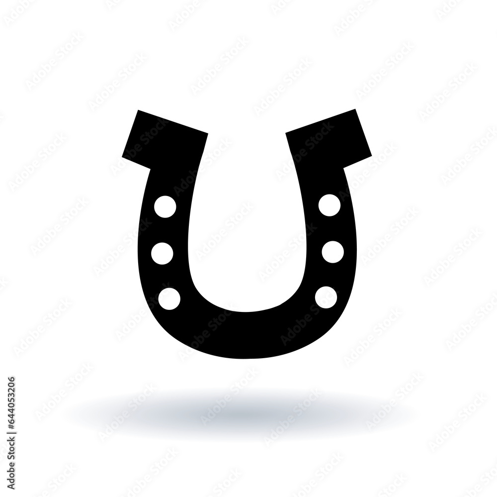 Horse Shoe icon. Simple flat vector illustration.