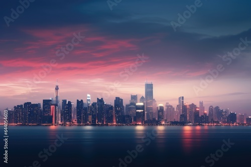 Skyline During Dust - Evening Calm in a Busy City - AI Generated