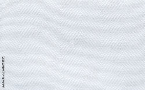 White cotton chevron ornamental fabric texture as background photo