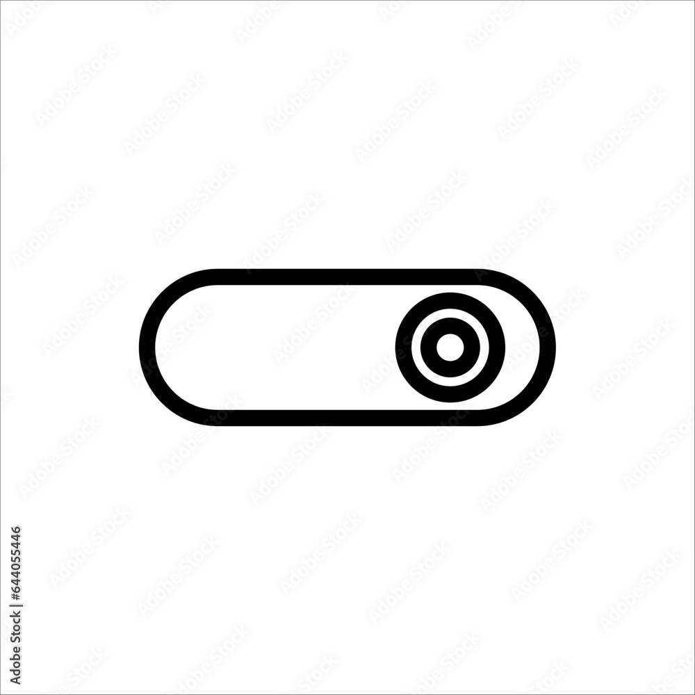 Start icon. Power icon. on button, vector isolated on white background Start icon. Power icon. on button, vector isolated on white background