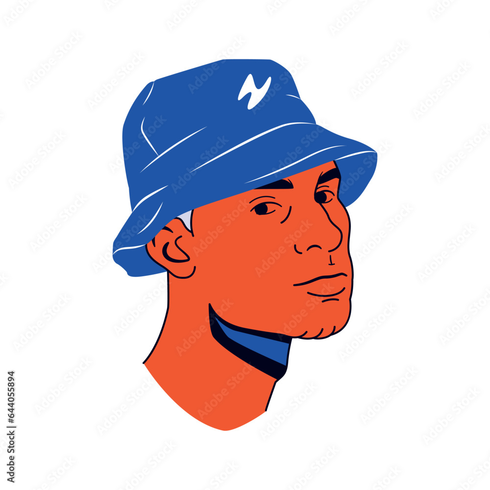 Vector Young Character Head Comic Style solated Vector Young Character Head Comic Style solated