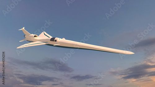 Ilustration of a modern supersonic aircraft photo