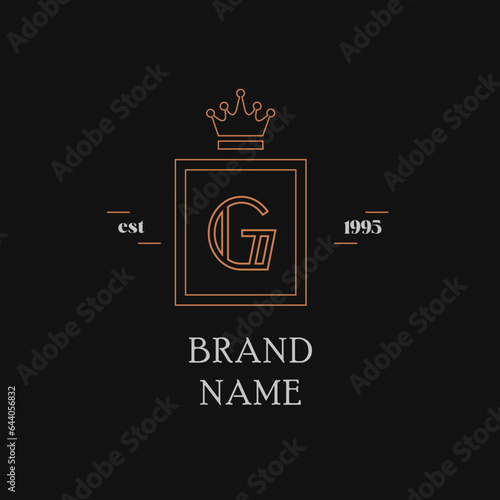 G Vintage letter logo photo