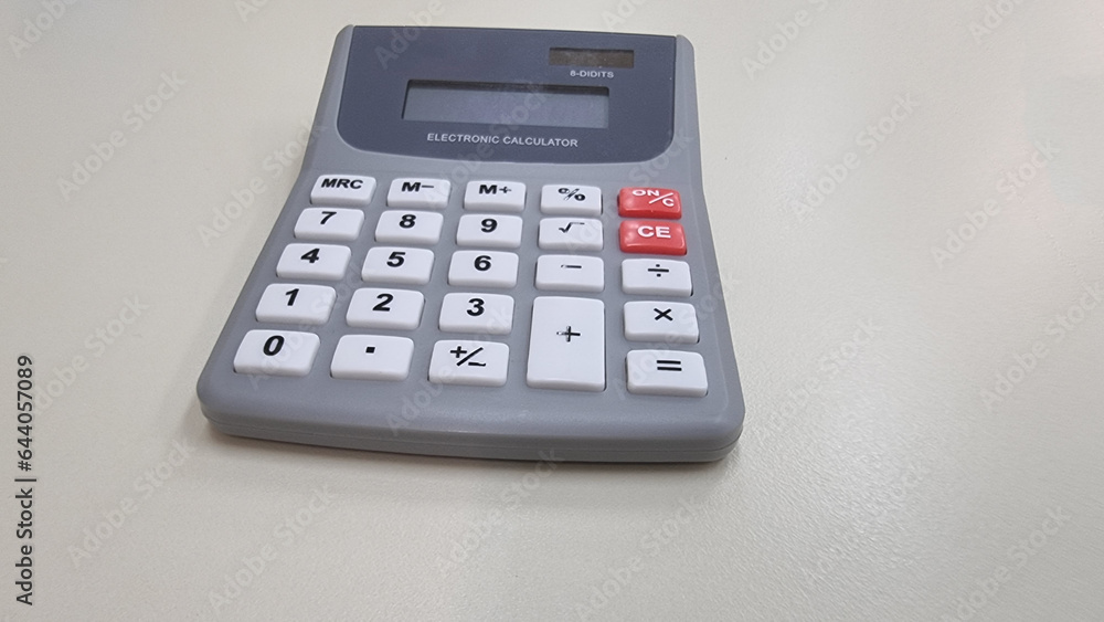 calculator electronic computer pocket on empty background buttons calculator electronic computer pocket on empty background buttons
