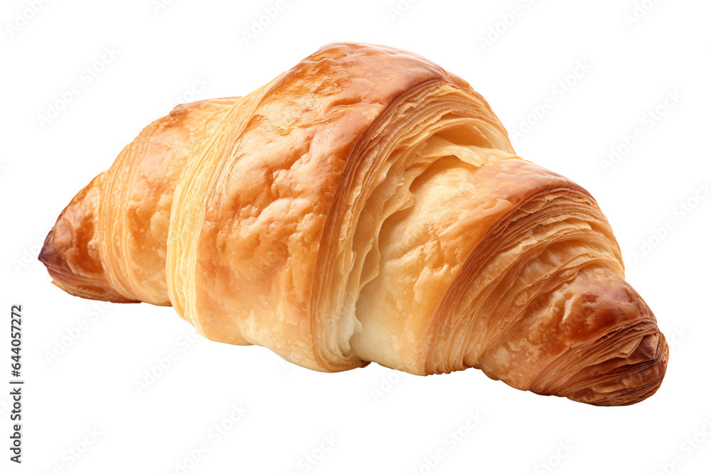 Fresh croissants isolated on a white background