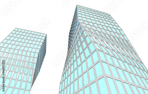 Modern buildings vector 3d illustration