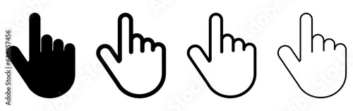 Cursor icons set design. Mouse Arrow Icon collection. Computer mouse click pointer cursor arrow. Vector icon. Transparent background