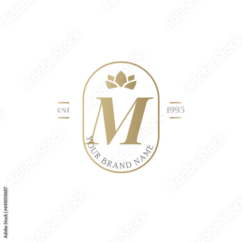 M letter Vintage logo photo