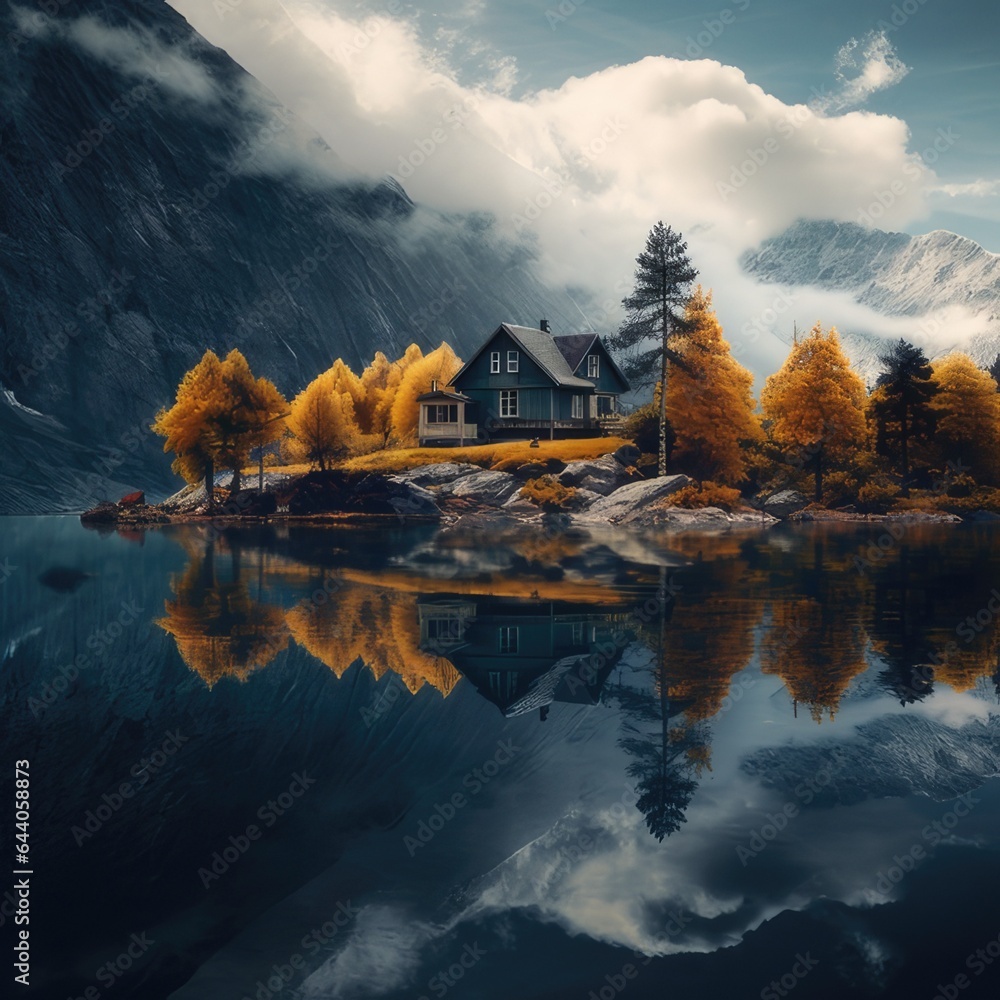 Fototapeta premium lake in the mountains