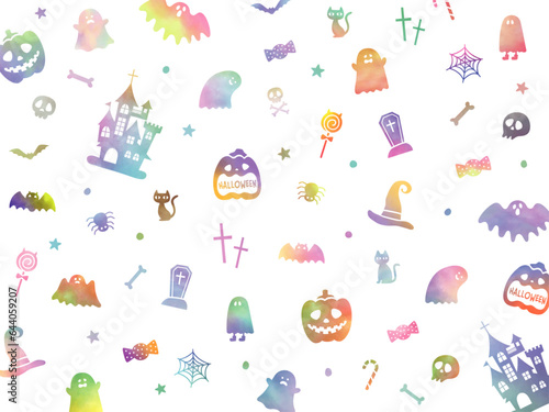 ハロウィンのシームレス素材