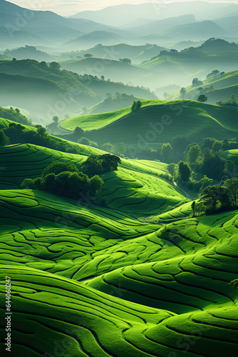 Green toscana hills  beautiful Italy landscape