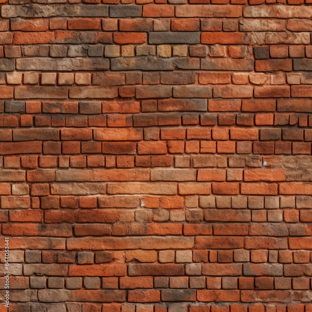 Seamless. Red brick wall