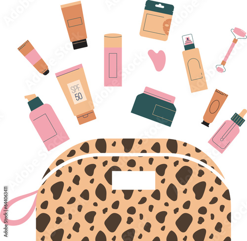 Makeup and skincare pouch