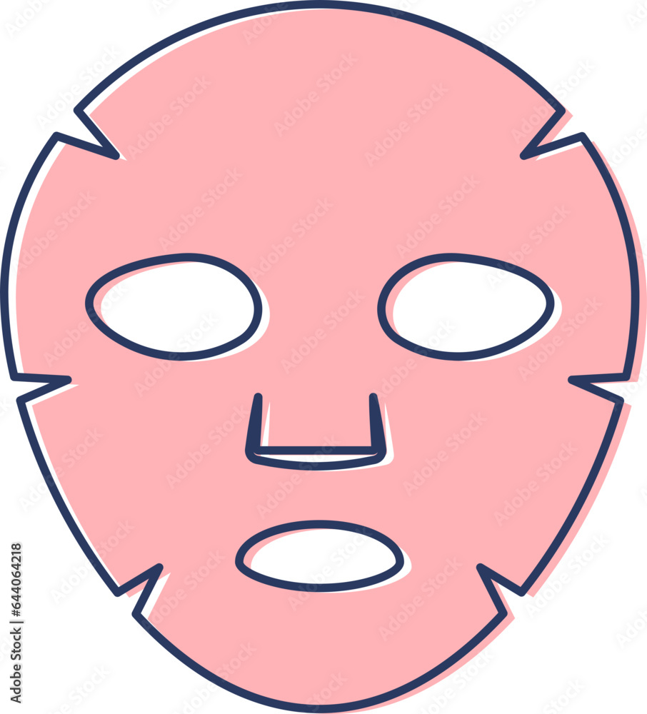 Facial sheet mask linear icon