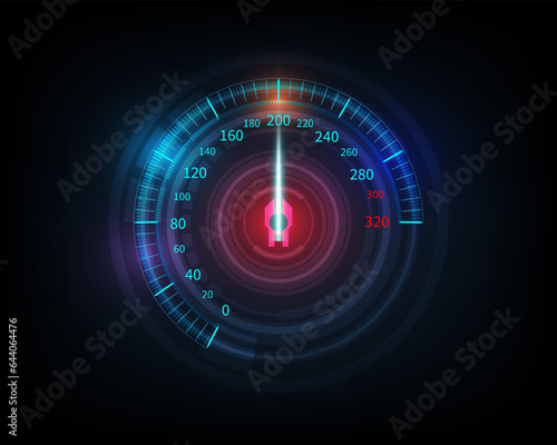 Car speed meter illustration