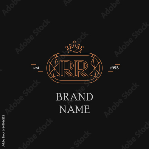Luxury R letter logo