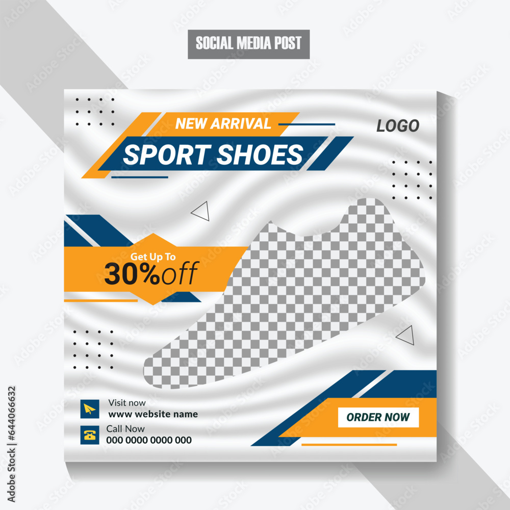 shoes big sale social media posts and banner template or new arrival men's shoes social media post design