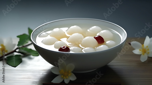 Little sweet osmanthus soup white tangyuan  photo