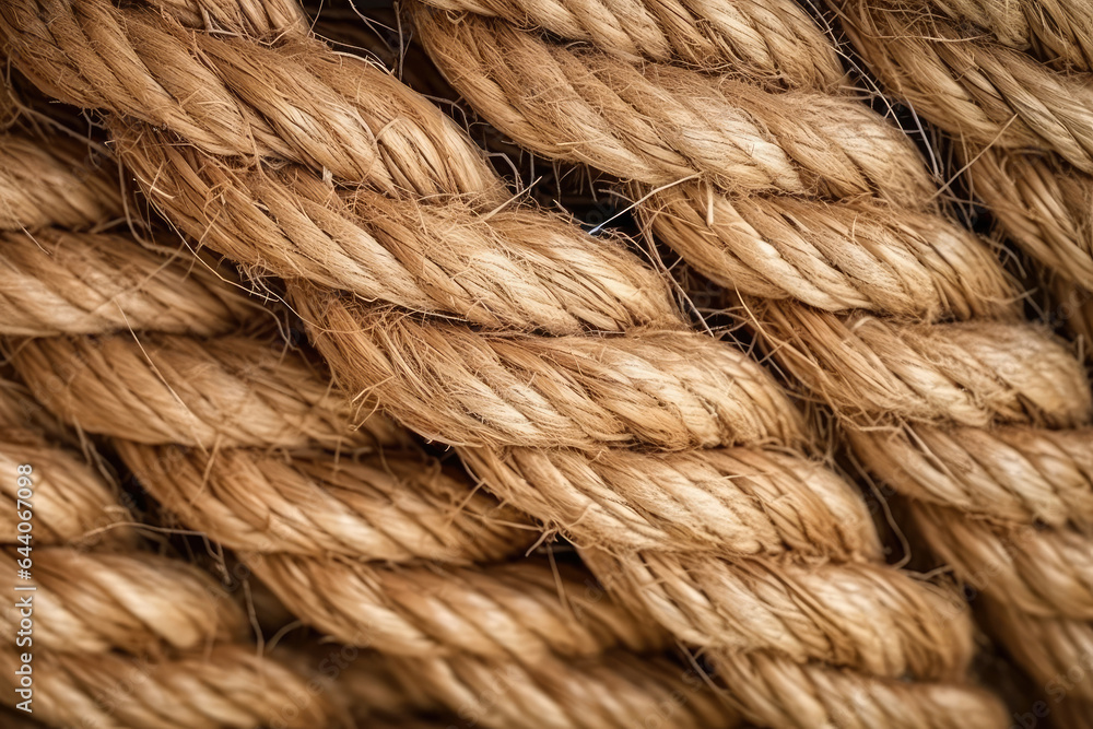 Intricate Textures Unveiled: A Macro Shot of Knotted Jute Intricate Textures Unveiled: A Macro Shot of Knotted Jute