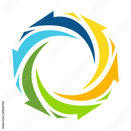 arrow vortex logo icon template