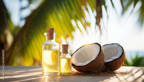 Healthy bottle nature coco fruit fresh coconut nut white oil tropical