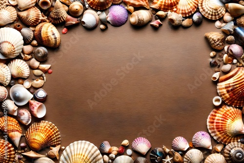 frame made of seashells
