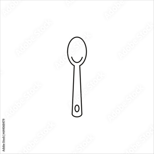 spoon vector line icon template © babussalam