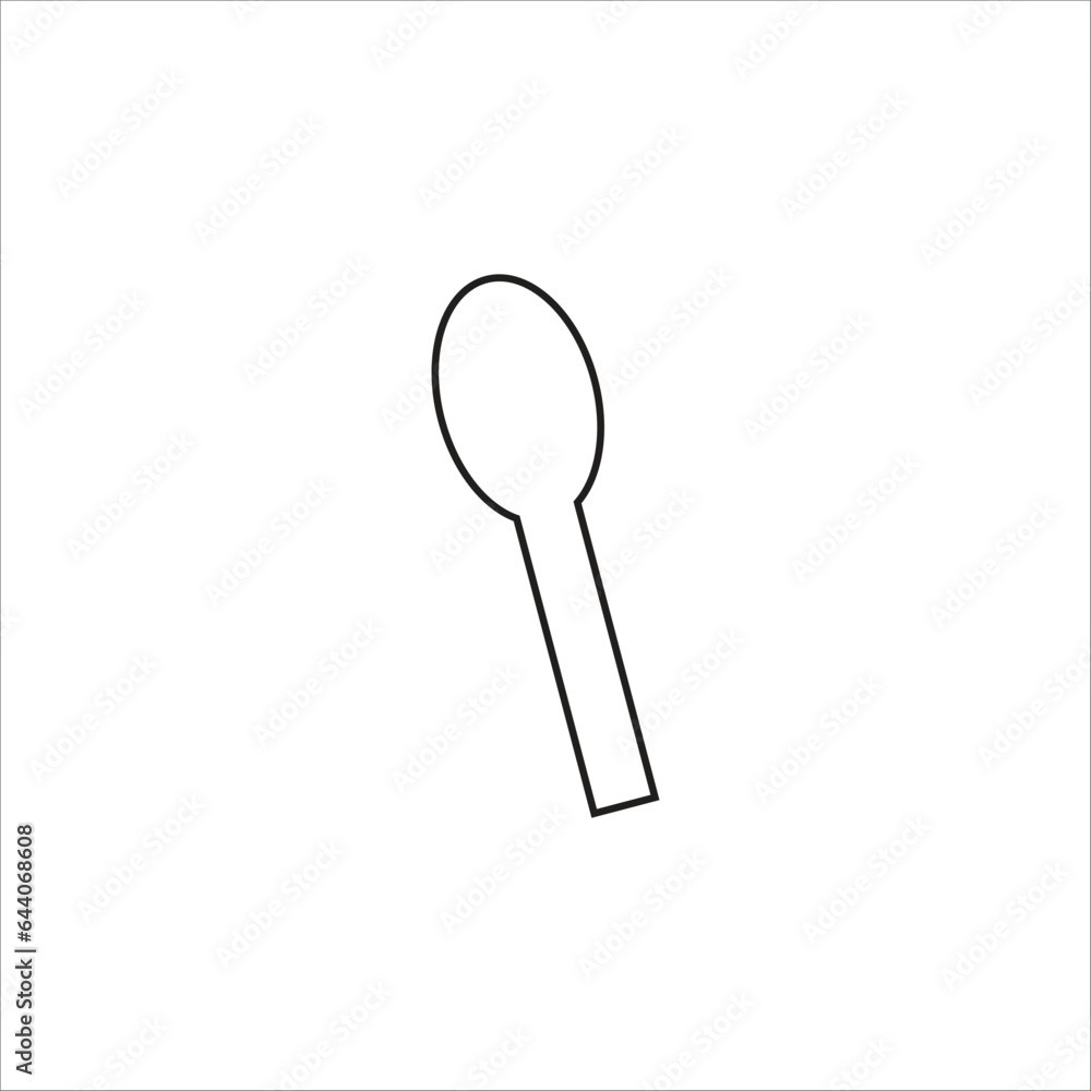 spoon vector line icon template spoon vector line icon template