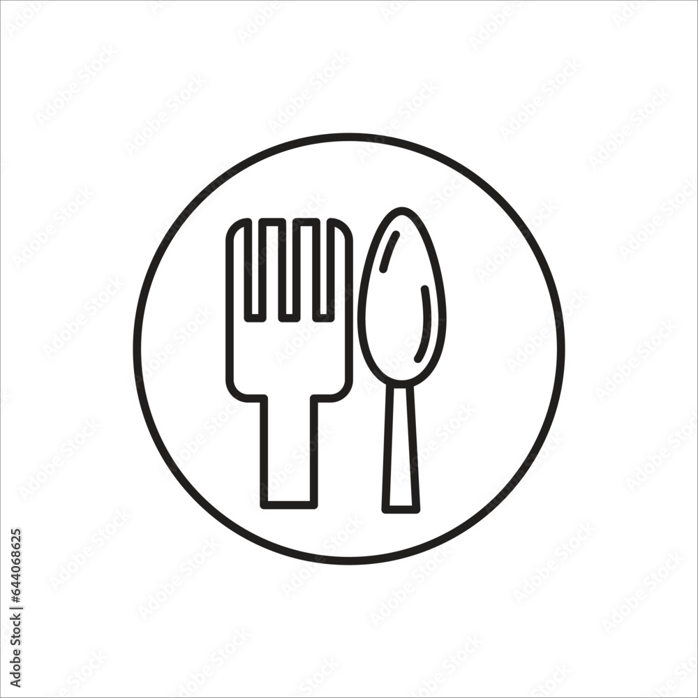 spoon vector line icon template spoon vector line icon template
