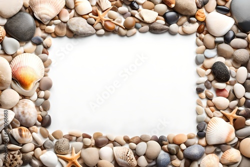 frame made of seashells