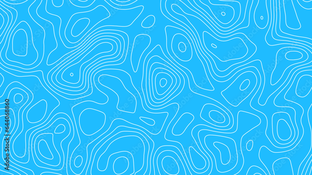 Blue background topography, vector llustration, gradient white lines, digital art,backdrop, seamless, background for dekstop, backdrop, topology