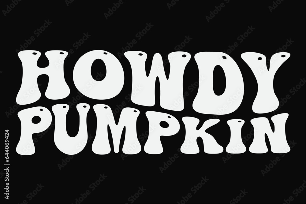Howdy Pumpkin Funny Thanksgiving T-Shirt Design
